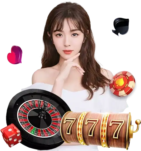 Female live dealer at LUCKYACECLUB table